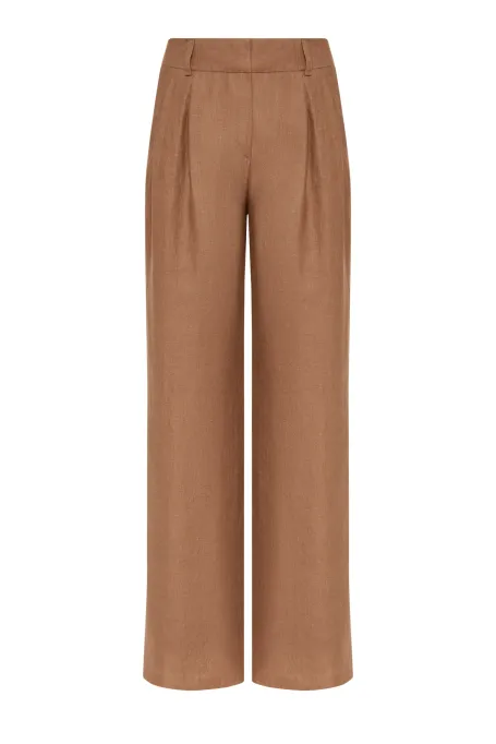 Braune Leinenhose für Anzug