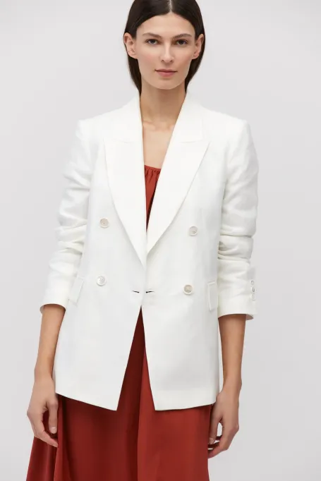 Weißes Leinenjackett für Anzug