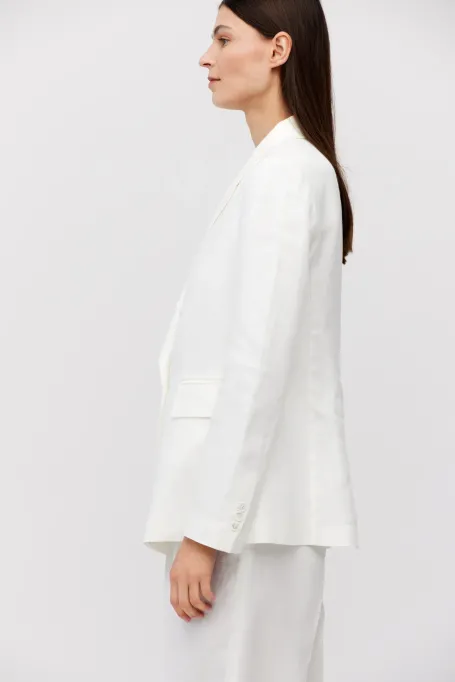 Weißes Leinenjackett für Anzug