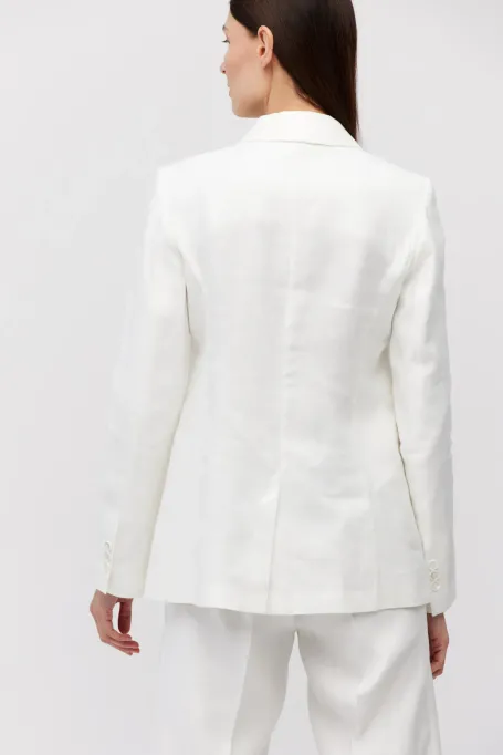 Weißes Leinenjackett für Anzug
