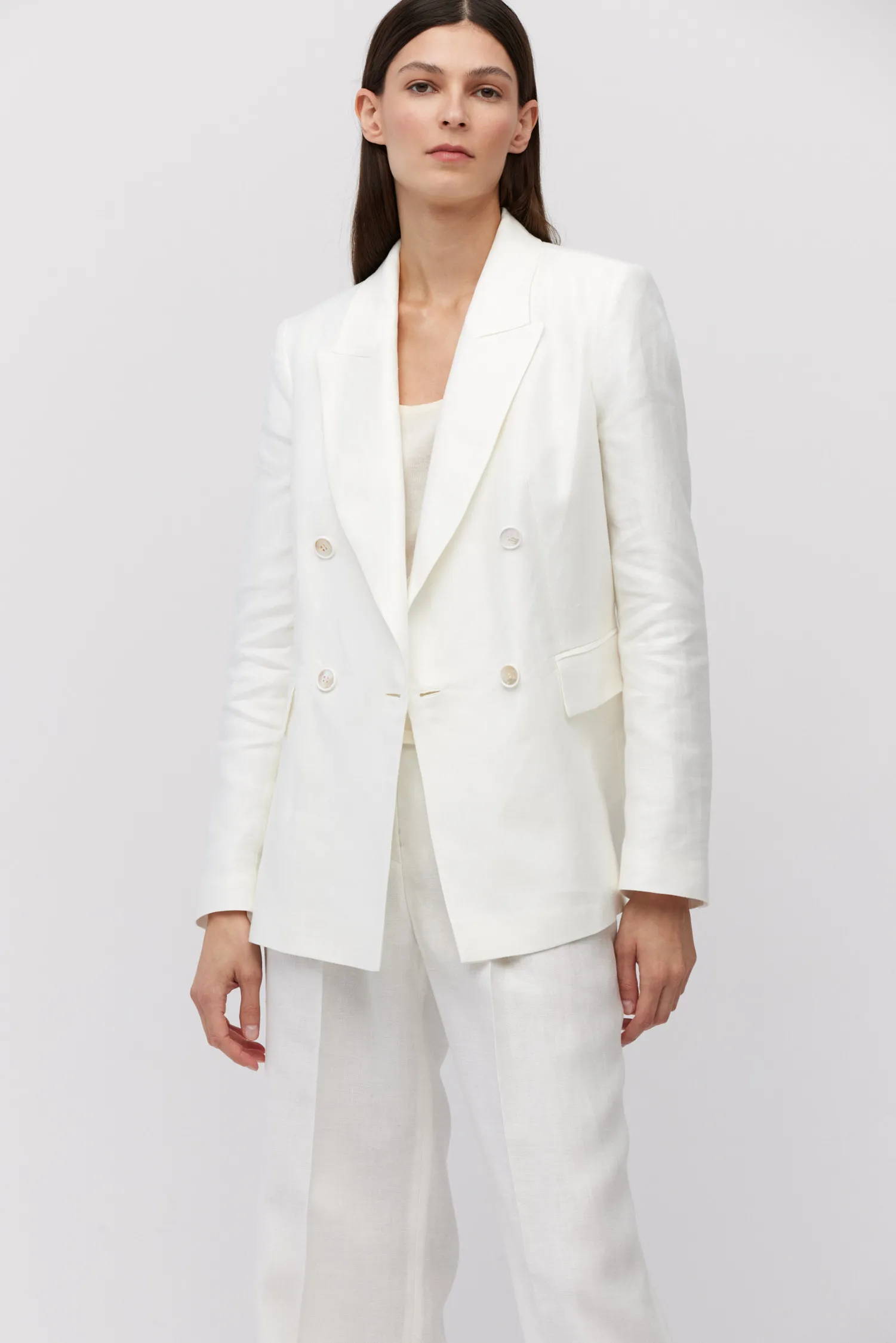Weißes Leinenjackett für Anzug
