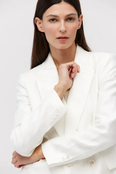 Weißes Leinenjackett für Anzug
