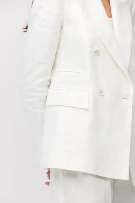 Weißes Leinenjackett für Anzug