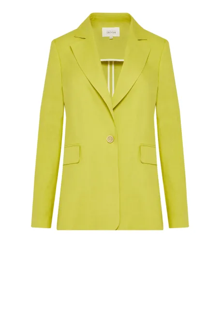 Limettenfarbener Leinen-Sakko zum Anzug