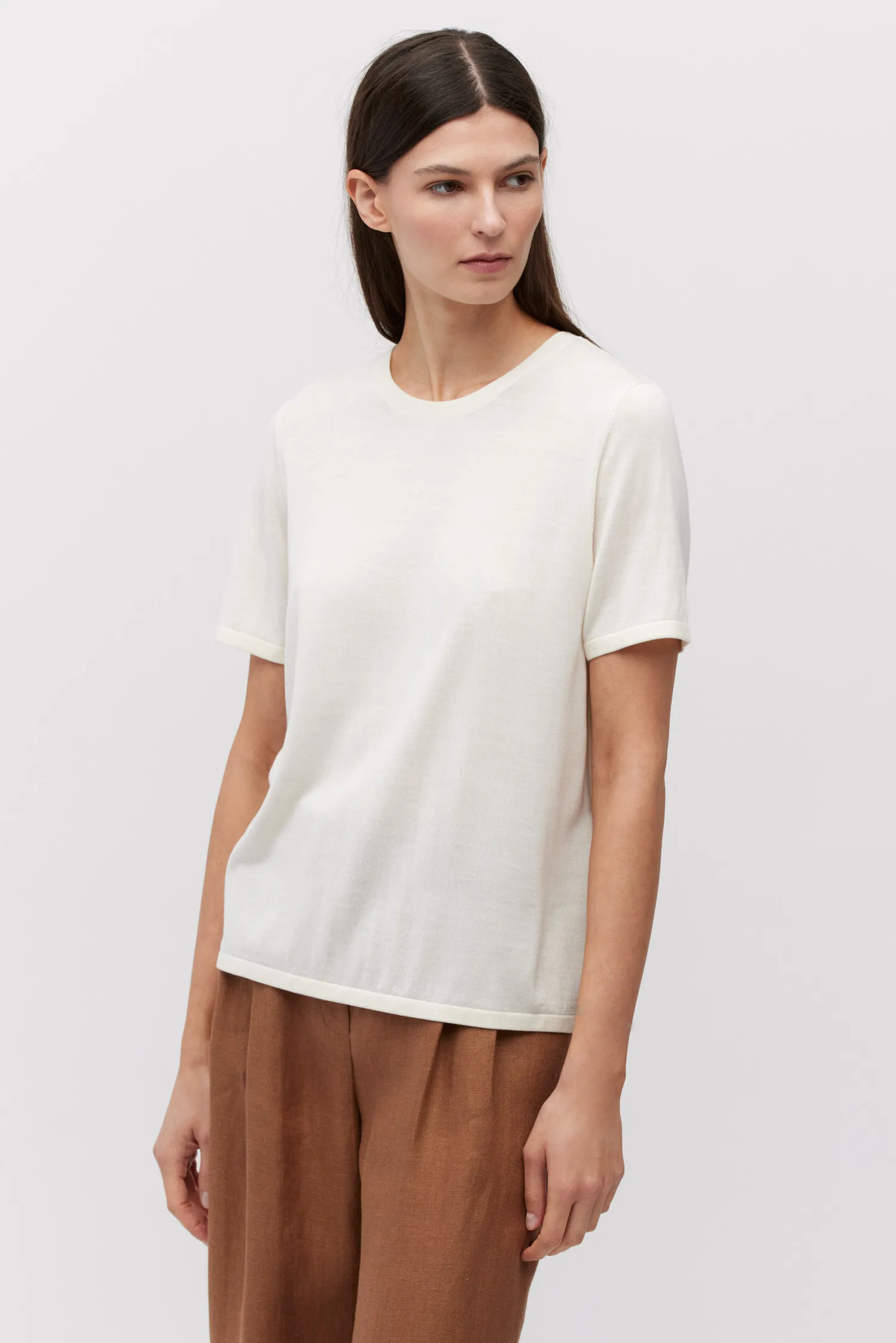 Weißer Strickpullover aus Kaschmir