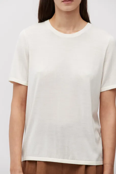 Weißer Strickpullover aus Kaschmir