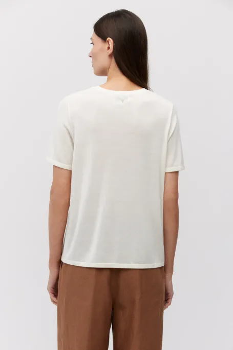 Weißer Strickpullover aus Kaschmir