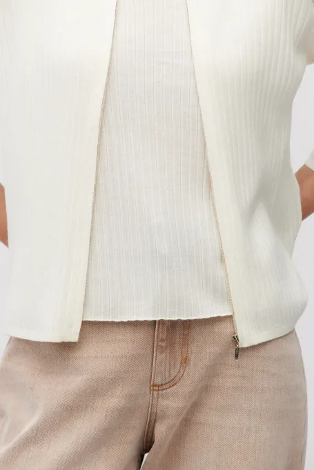 Reißverschluss-Cardigan aus Kaschmir