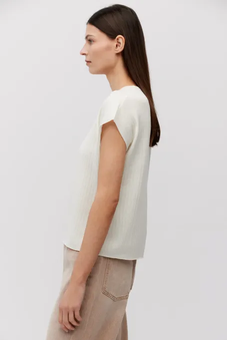 Kaschmirbluse weiß