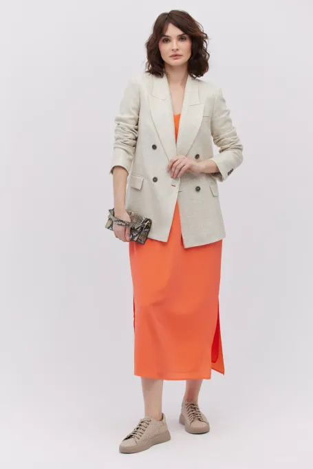 Beiger Leinenblazer beige