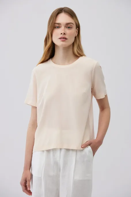 Bluse mit Seide Brigitte