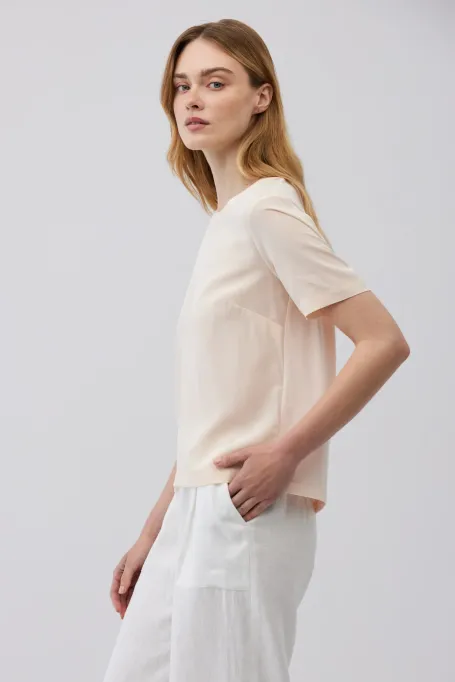 Bluse mit Seide Brigitte