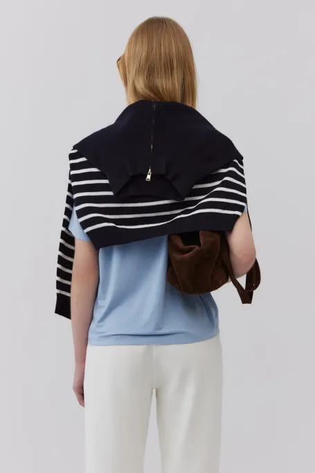 Hellbluse mit Seide Brigitte