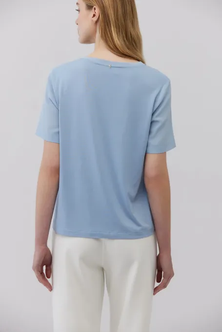 Hellbluse mit Seide Brigitte