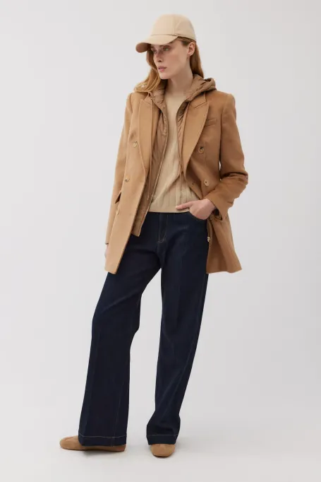 Wide-Leg-Jeans in Dunkelblau