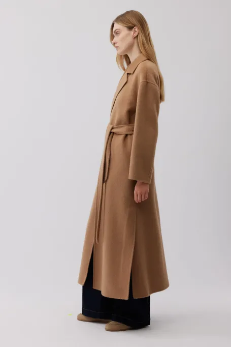 Kamelhaar-Doppelgesichts-Mantel aus Kamelwolle kamel
