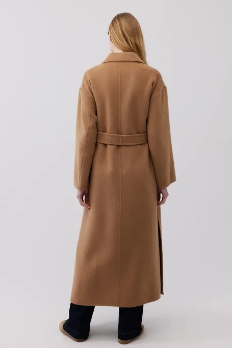Kamelhaar-Doppelgesichts-Mantel aus Kamelwolle kamel