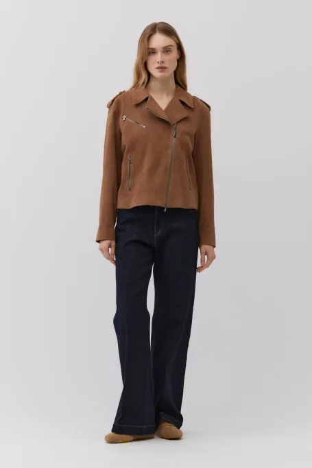Camel Jacke aus Wildleder