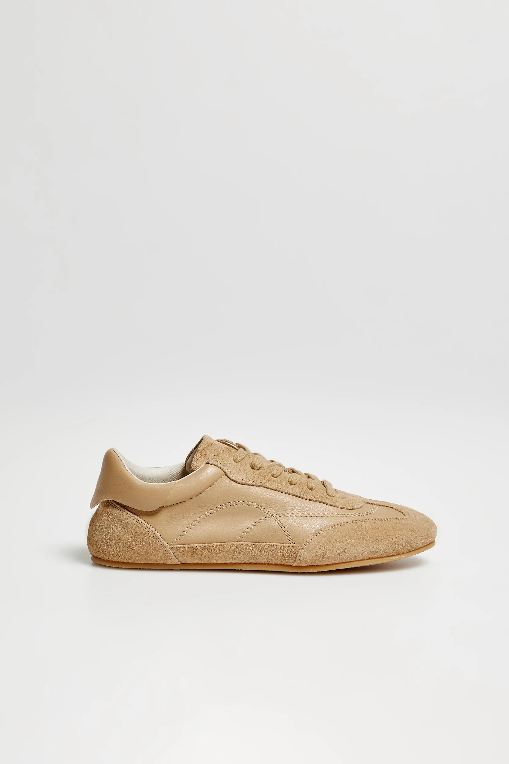 Beige Retro-Bowling-Sneaker