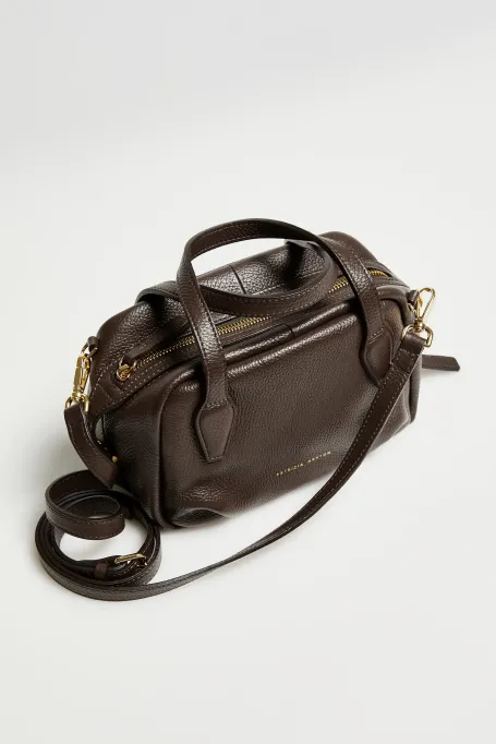 Kleine Tasche aus braunem Nappaleder