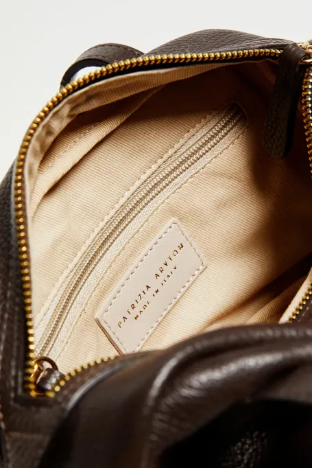 Kleine Tasche aus braunem Nappaleder