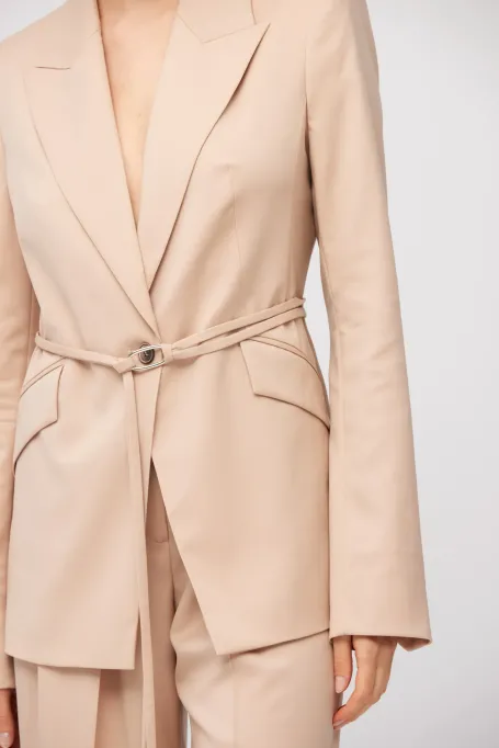 Blazer in puderrosa aus Schurwolle