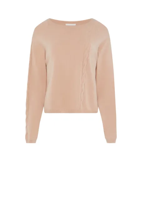 Kaschmirpullover in Puderlrosa pink