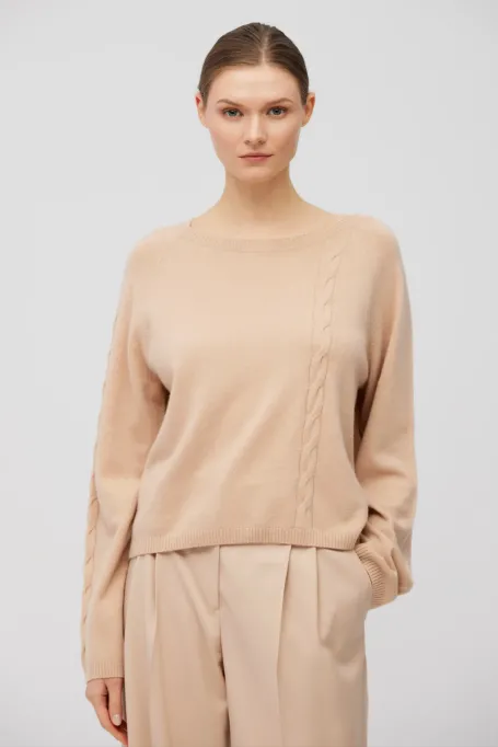Kaschmirpullover in Puderlrosa pink