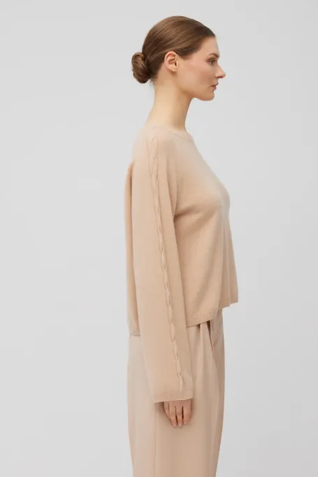 Kaschmirpullover in Puderlrosa pink