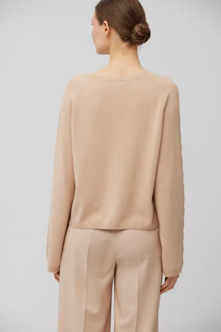 Kaschmirpullover in Puderlrosa pink