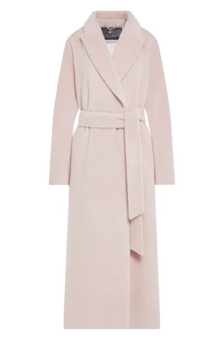 Zweireihiger gerader Mantel aus Baby-Suri-Alpaka