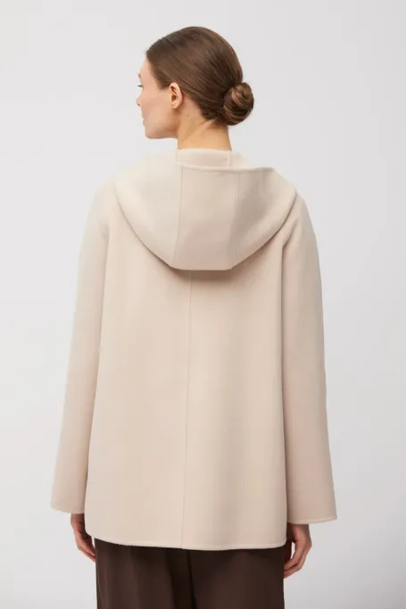 Jacke aus Doubleface-Stoff mit Wolle und Seide