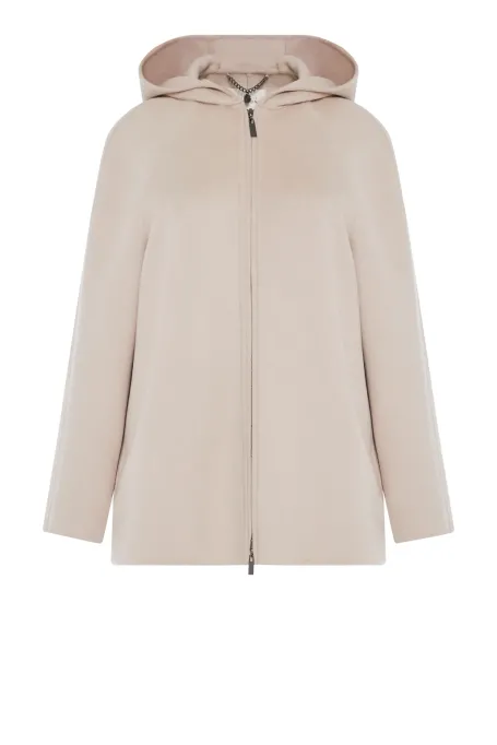 Jacke aus Doubleface-Stoff mit Wolle und Seide