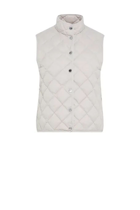 Kurze beige Daunenweste