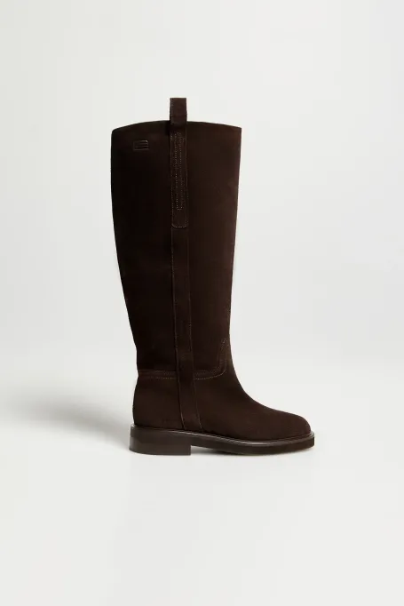 Braune Velourslederstiefel