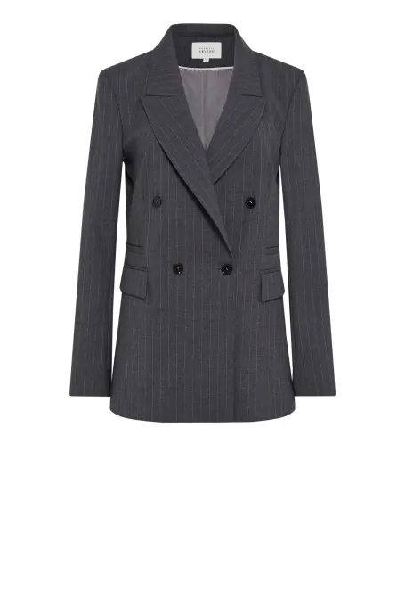 Graues Woll-Sakko mit Streifen für Anzug