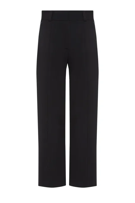 Schwarze Hose mit weiter Beinweite