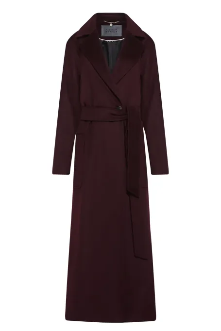 Mantel mit Gürtel aus Wollmischung mit Kaschmir und Seide
