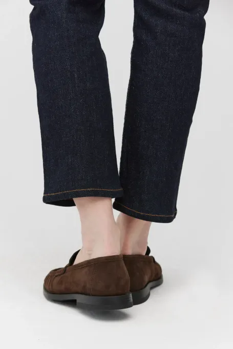 Braune Loafers aus Wildleder