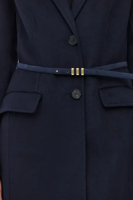 Dunkelblauer Gürtel aus Wildleder