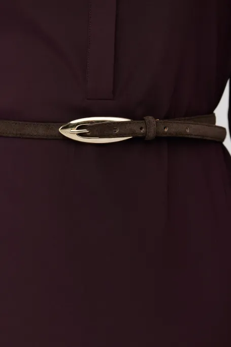 Brauner Gürtel aus echtem Leder