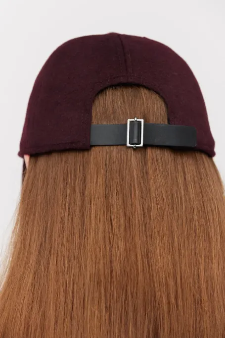 Baseballkappe mit Kaschmir- und Seidenanteil rot