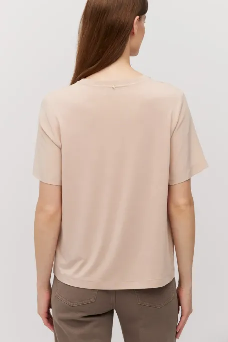 Seidenbluse in Puderrosa Brigitte