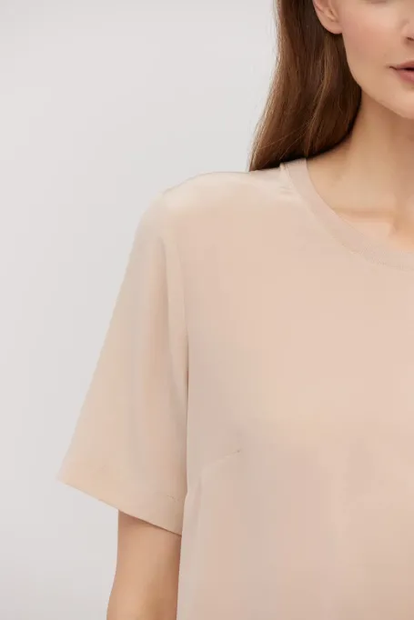 Seidenbluse in Puderrosa Brigitte