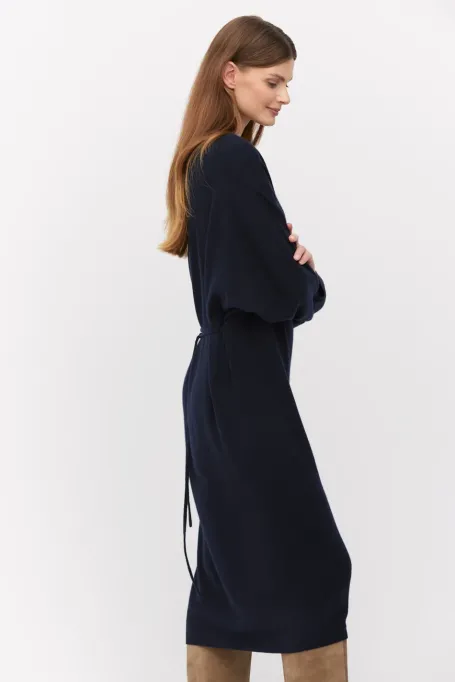 Dunkelblaues Kleid mit Kaschmir - Patrizia Aryton