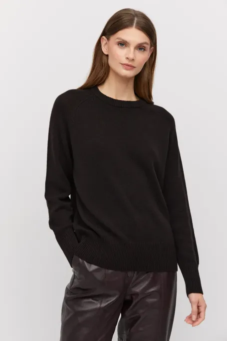 Brauner Pullover aus Kaschmir und Merinowolle