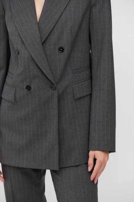 Graues Woll-Sakko mit Streifen für Anzug - Patrizia Aryton
