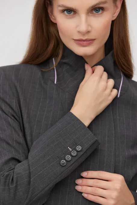 Graues Woll-Sakko mit Streifen für Anzug - Patrizia Aryton