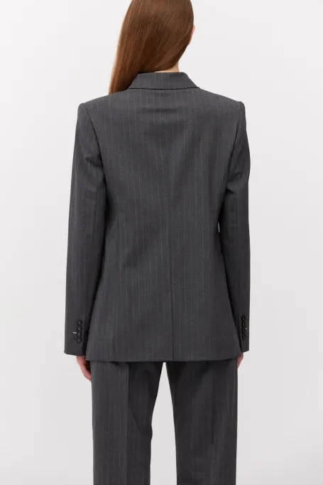 Graues Woll-Sakko mit Streifen für Anzug - Patrizia Aryton