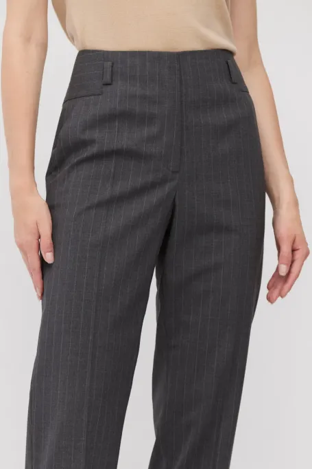 Graue Wollhose mit Nadelstreifen für Anzug - Patrizia Aryton
